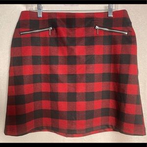 Maurices Buffalo Plaid Ponte Skirt